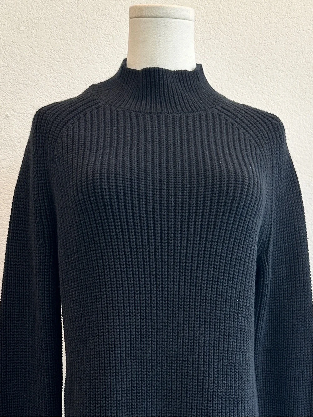 Banana Republic NWT Black Ribbed Mock Neck Sweater Dress | Medium | $180 Retail